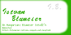 istvan blumeier business card